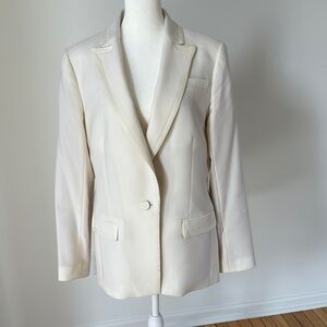 J Crew cream blazer Tollegno 1900 Italian fabric